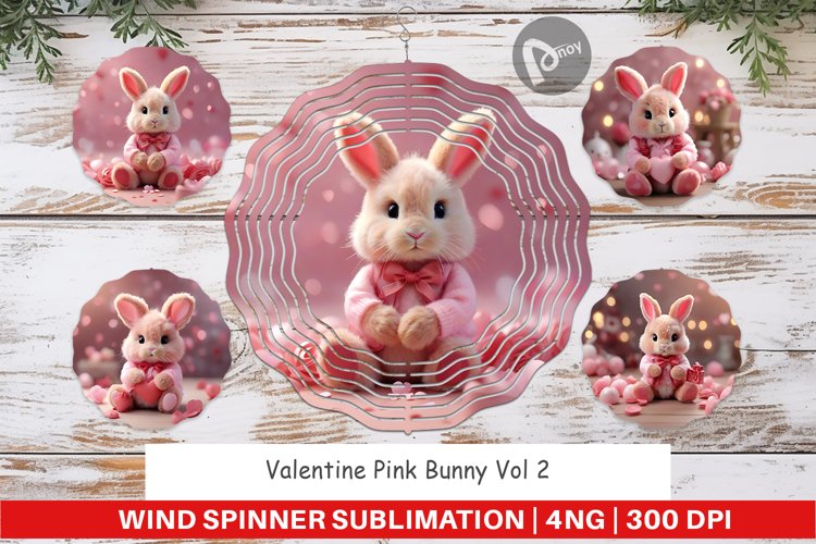 Wind Spinner Valentine Bunny