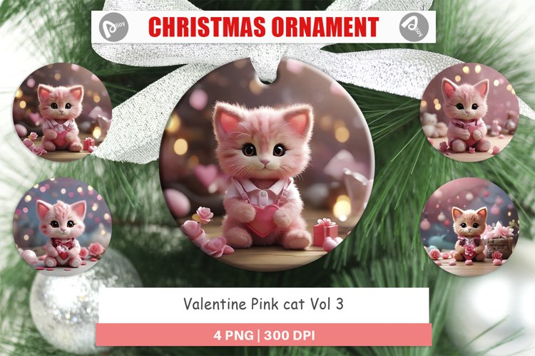 Christmas Ornaments Valentine Cat