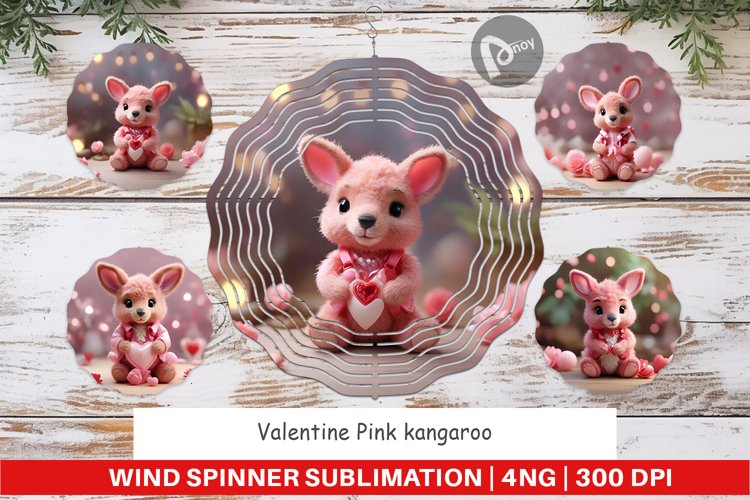 Wind Spinner Valentine Kangaroo
