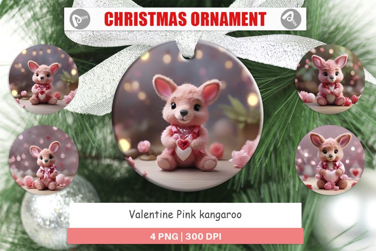 Christmas Ornaments Valentine Kangaroo