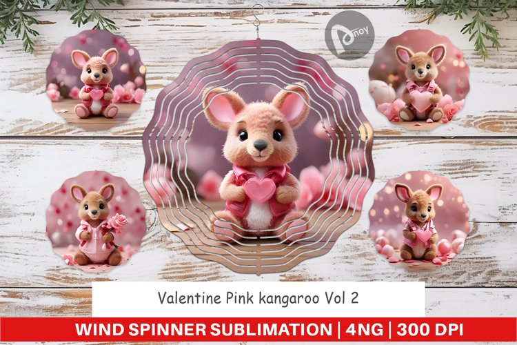 Wind Spinner Valentine Kangaroo