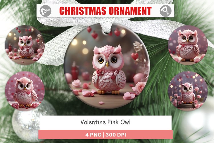 Christmas Ornaments Valentine Owl