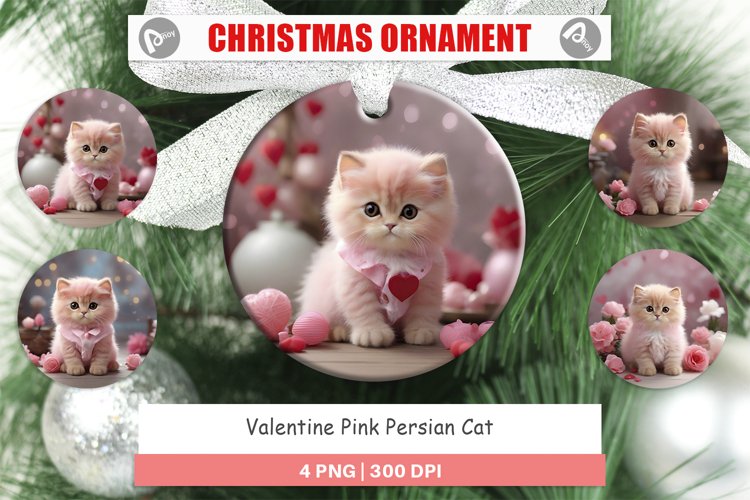 Christmas Ornaments Valentine Persian Cat