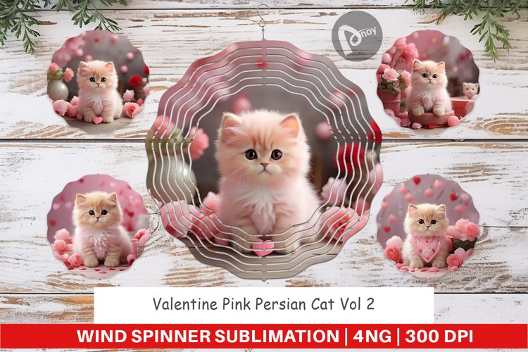 Wind Spinner Valentine Persian Cat