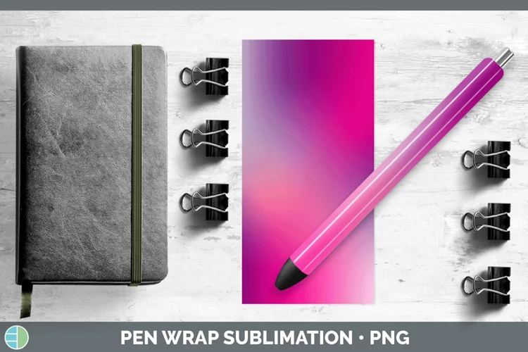 Valentine Pink Purple Pen Wrap Sublimation Pen Designs