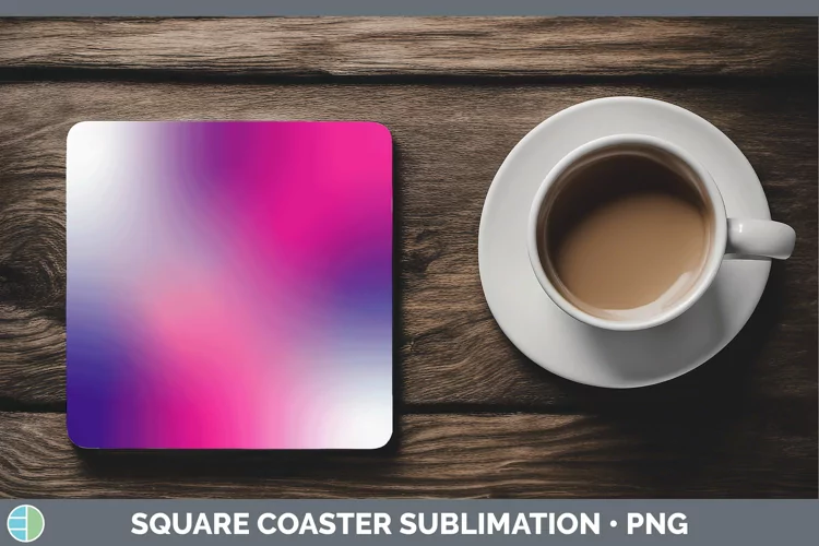 Valentine Pink Purple Square Coaster Sublimation Coaster Des