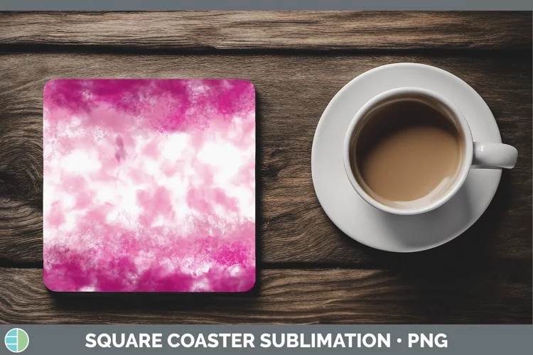 Valentine Pink Square Coaster Sublimation Coaster Designs