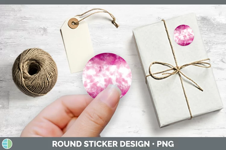 Valentine Pink Stickers | Round Labels Designs