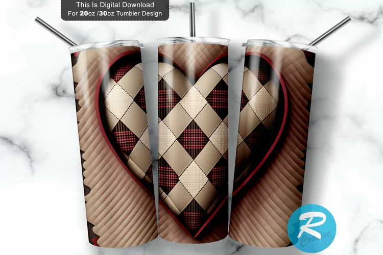 Valentine Plaid 20oz/30oz Skinny Tumbler