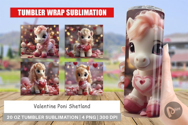 Tumbler Sublimation Wrap Valentine Poni Shetland