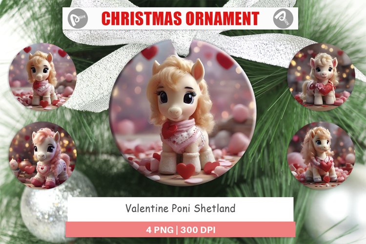 Christmas Ornaments Valentine Poni Shetland