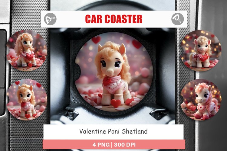 Car Coaster Valentine Poni Shetland