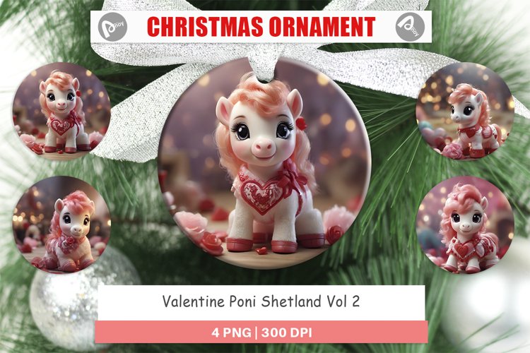 Christmas Ornaments Valentine Poni Shetland