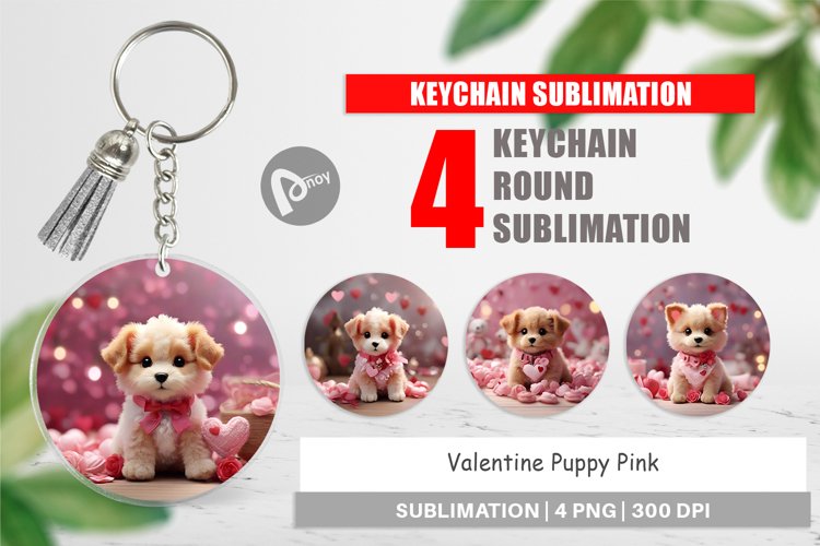 Keychain Valentine Puppy