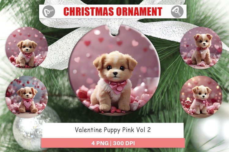 Christmas Ornaments Valentine Puppy