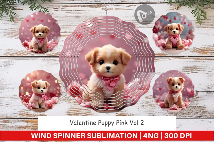 Wind Spinner Valentine Puppy