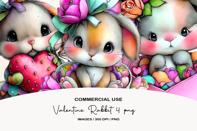 Valentine Rabbit 4 png