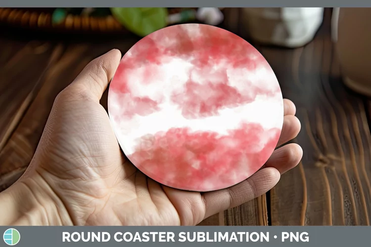 Valentine Red Round Coaster Sublimation Coaster Designs