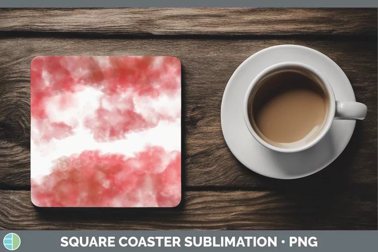 Valentine Red Square Coaster Sublimation Coaster Designs