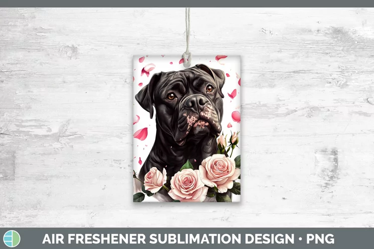 Valentine Rose Dogs Cane Corso Air Freshener Sublimation Car