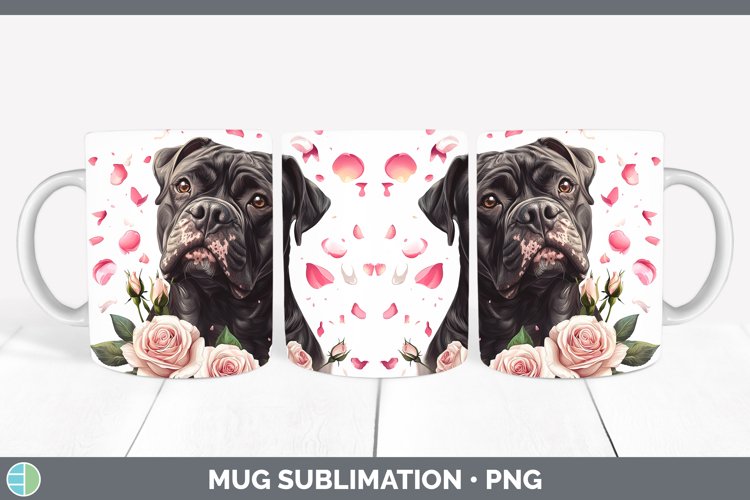 GorgeousValentine Rose Dogs Mug Wrap design.