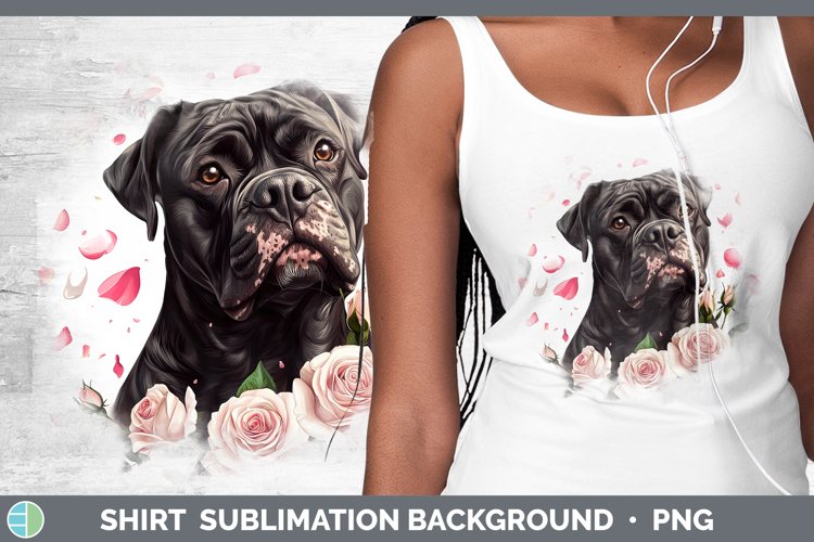 Valentine Rose Dogs Cane Corso Shirt Sublimation Sublimation