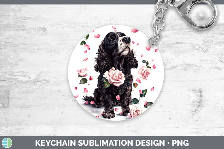 GorgeousValentine Rose Dogs Keychain design.