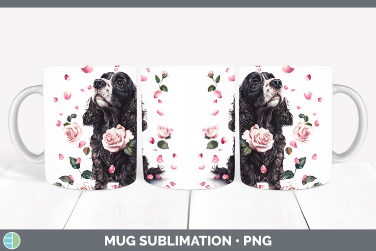 GorgeousValentine Rose Dogs Mug Wrap design.