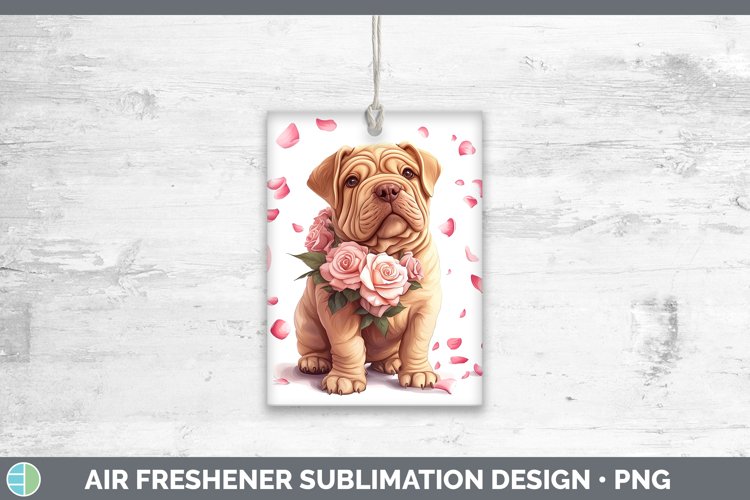 GorgeousValentine Rose Dogs Air Freshener design.
