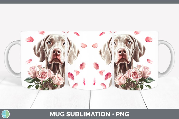 GorgeousValentine Rose Dogs Mug Wrap design.