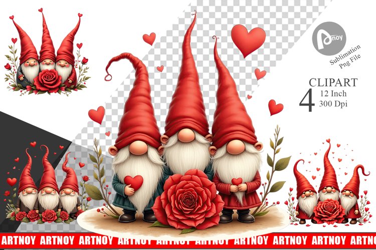 Valentine Gnome Png Image 8