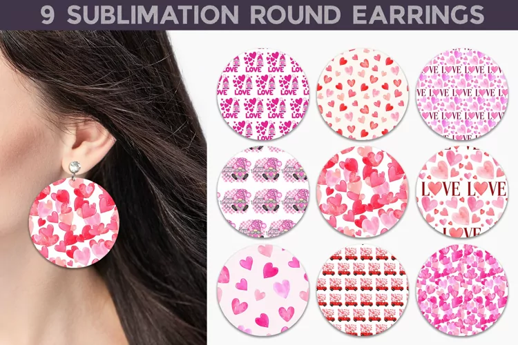 Valentine Round Earrings | Heart Round Earrings