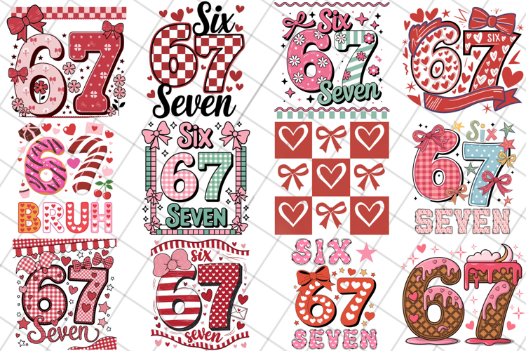 Valentines Day PNG 6 7 Trendy Bundle
