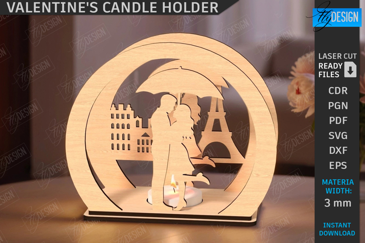 Valentine’s Tealight Candle Holder Laser Cut|Valentine Laser