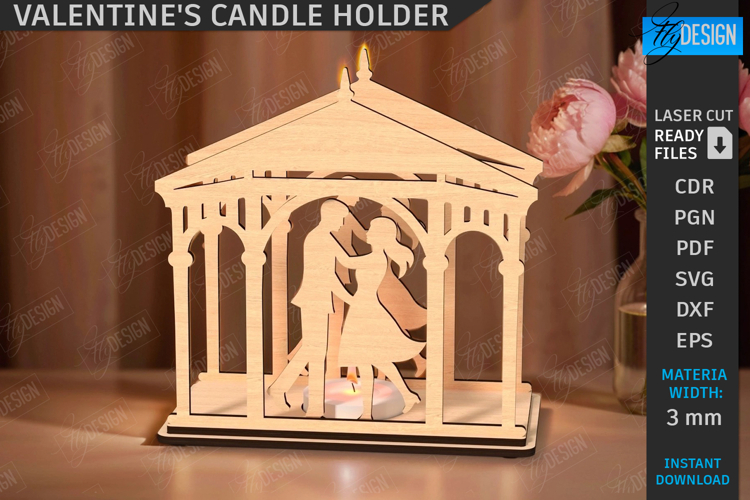 Valentine’s Tealight Candle Holder Laser Cut|Valentine Laser