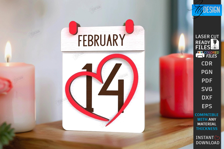 Valentines Day Bench Sign Laser Cut | Desk Mini Element SVG