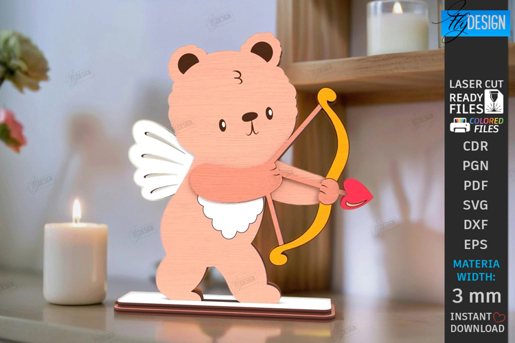 Valentines Day Bench Sign Laser Cut | Desk Mini Element SVG