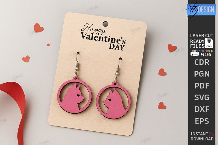 Valentines Day Earrings Laser Cut|Hearts Shape|Accessories
