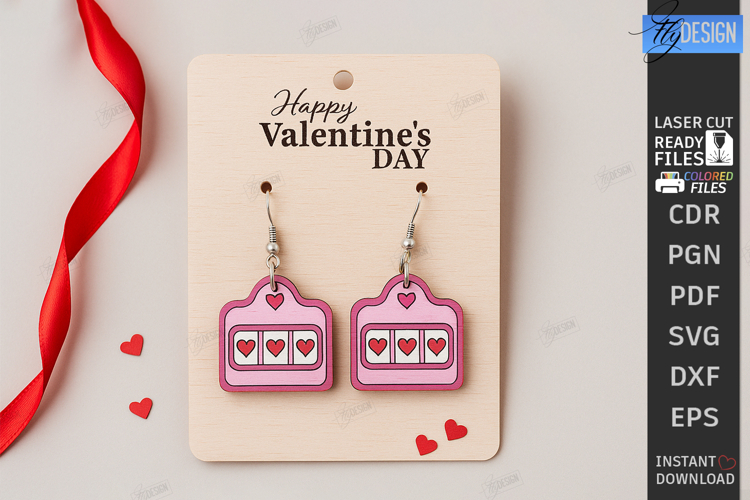 Valentines Day Earrings Laser Cut|Hearts Shape|Accessories