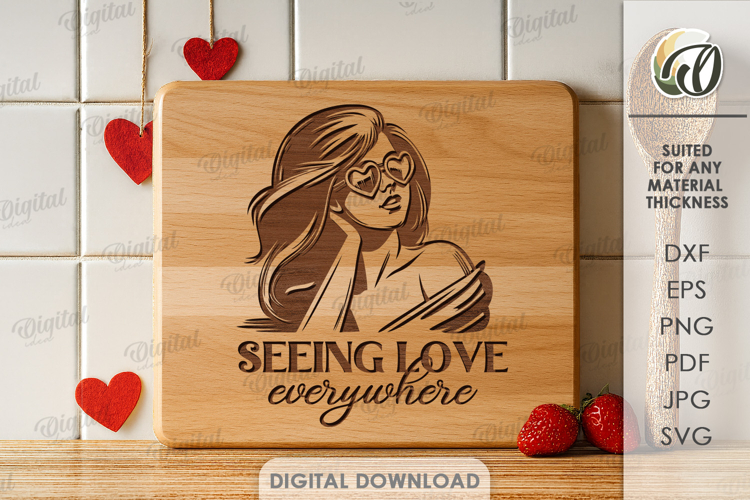 Valentines Day Engraving Laser Cut. Valentines SVG