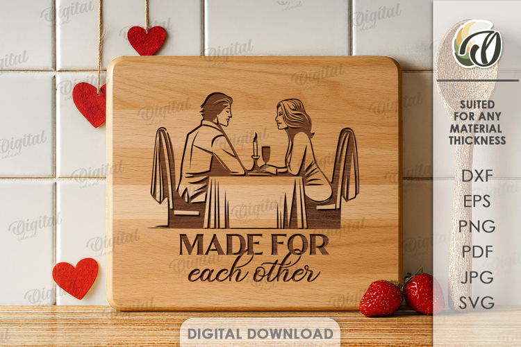 Valentines Day Engraving Laser Cut. Valentines SVG