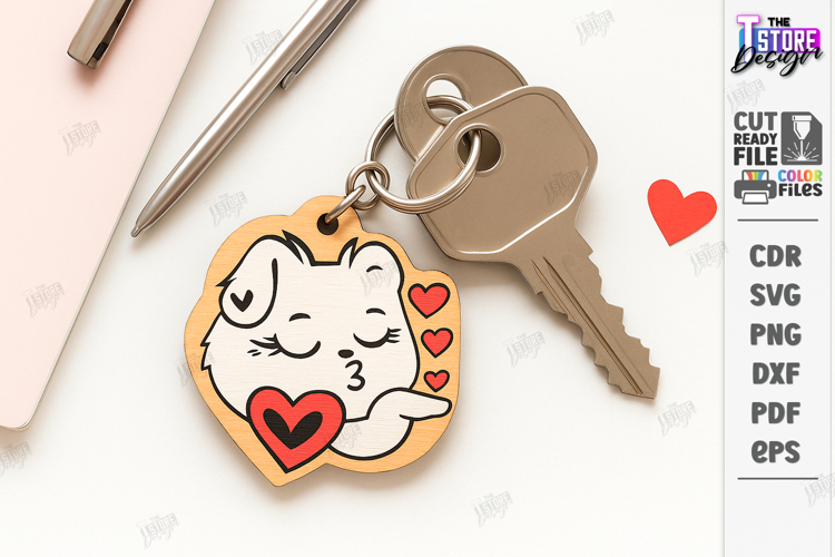 Valentines Day Keychain | Cute Keychain | Romantic Gift SVG