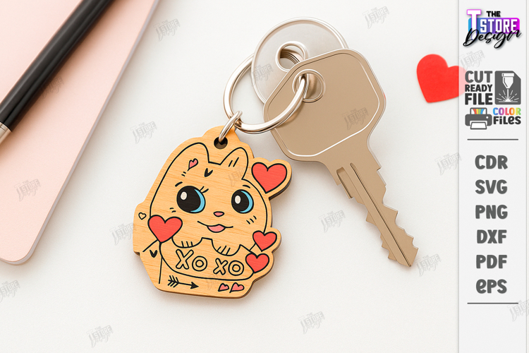 Valentines Day Keychain | Cute Keychain | Romantic Gift SVG