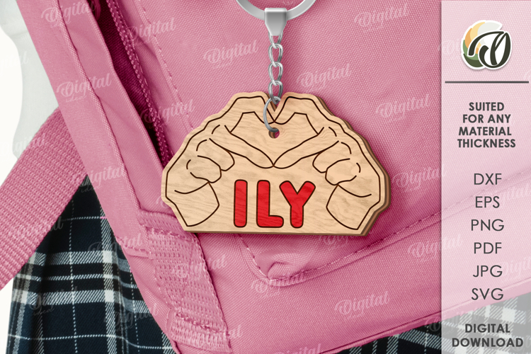 Valentines Day Keychain Laser Cut. Valentine Keychain SVG