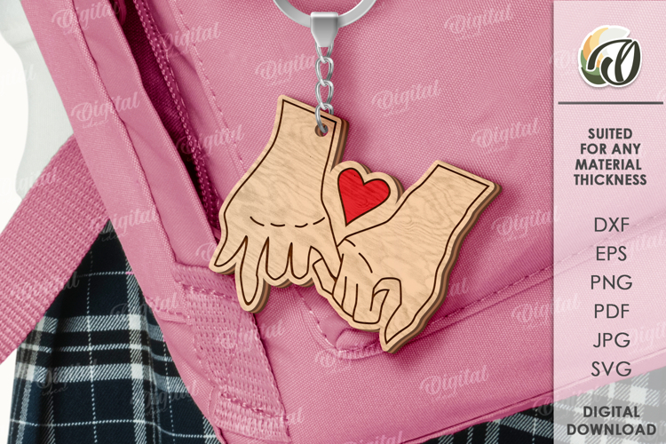 Valentines Day Keychain Laser Cut. Valentine Keychain SVG
