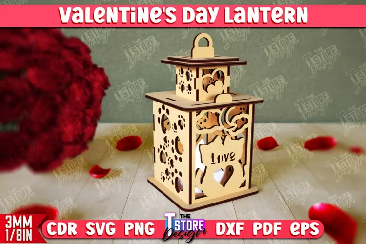 Valentine's Lantern | Romantic Gift|Night Light |Shadow Lamp