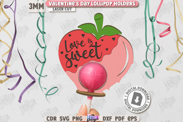 Valentine’s Day Lollipop Holder Laser Cut|Sucker Holder SVG