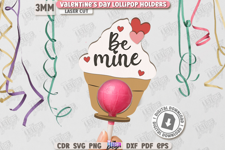 Valentine’s Day Lollipop Holder Laser Cut|Sucker Holder SVG