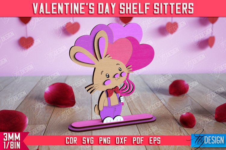 Valentine's Shelf Sitter |Table Statuette |Valentine's Signs example image 1