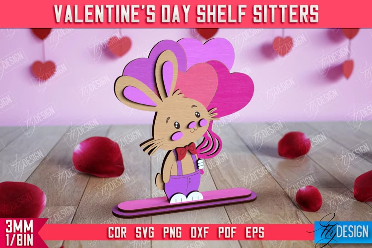 Valentine's Shelf Sitter |Table Statuette |Valentine's Signs